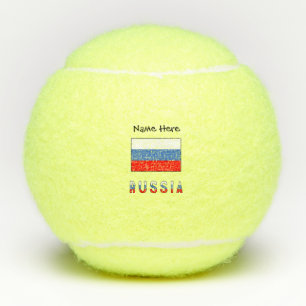 Russland Russische Flagge Schwarz Personalisierung Tennisbälle