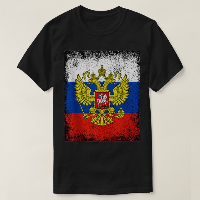 Russland Russische Föderation Wappen Mos T-Shirt (Design vorne)