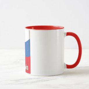 Russland Russland Nationalflagge vintage Reiseplak Tasse