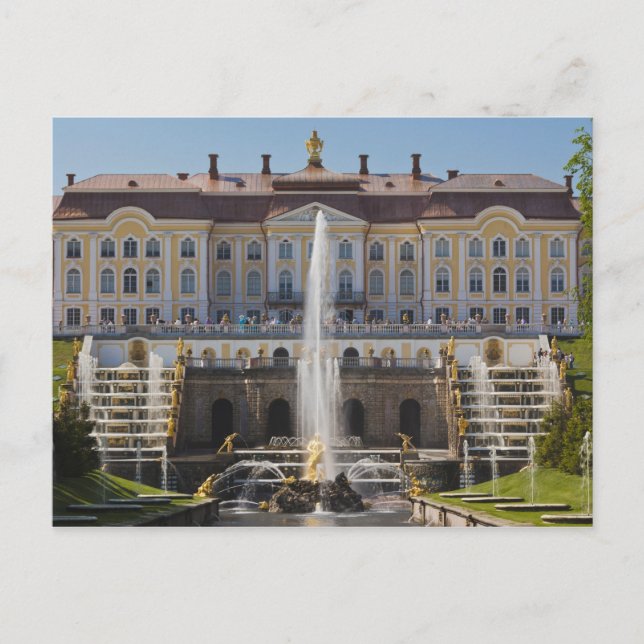 Russland, Sankt Petersburg, Peterhof, Großpalast Postkarte (Vorderseite)