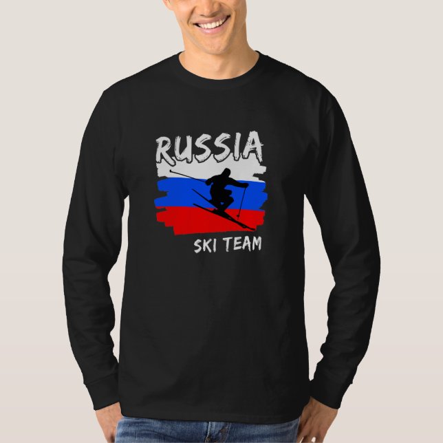 Russland Ski T - Shirt (Vorderseite)