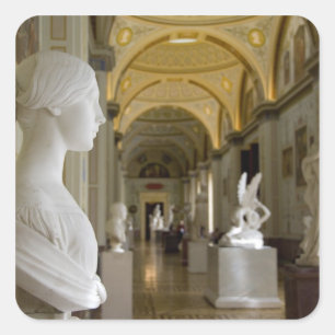 Russland, St. Petersburg, Die Eremitage (auch 2 Quadratischer Aufkleber