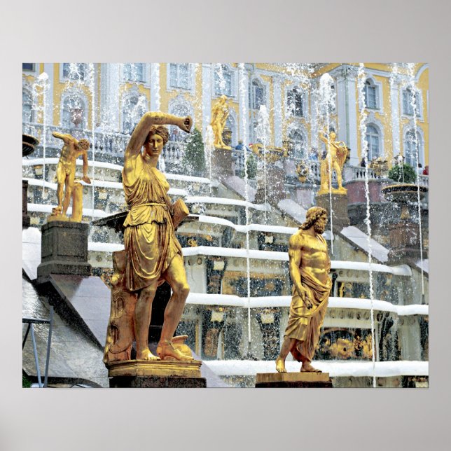 Russland, St. Petersburg, Peterhof, Samson und Poster (Vorne)