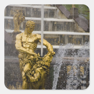 Russland, St. Petersburg, Peterhoff (alias 3 Quadratischer Aufkleber