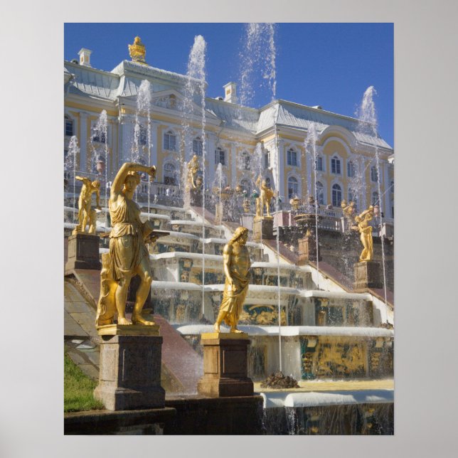Russland, St. Petersburg, The Great Cascade, Poster (Vorne)