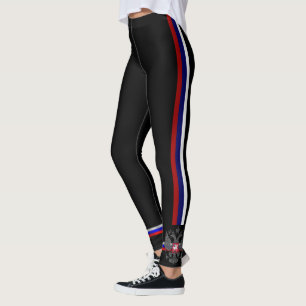Russland - Streifen-Flagge Leggings