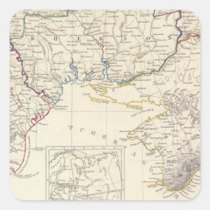 Russland Teil VIII mit Indexkarte Quadratischer Aufkleber