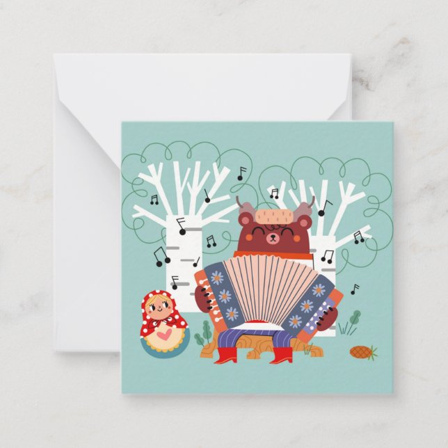 Russland Themed Note Card Card Mitteilungskarte (Vorderseite)