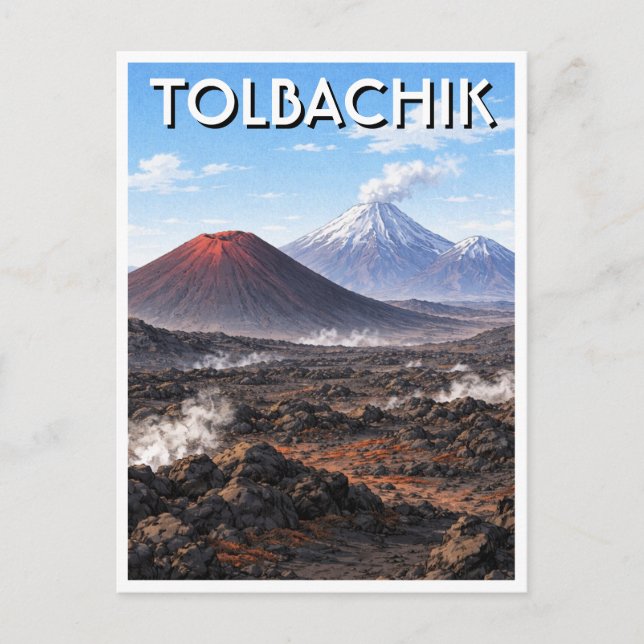 Russland Tolbachik-Vulkane Postkarte (Vorderseite)