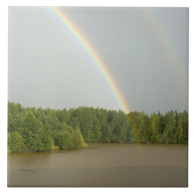 Russland, typische Flusssicht zwischen Goritzy & Fliese (Vorderseite)