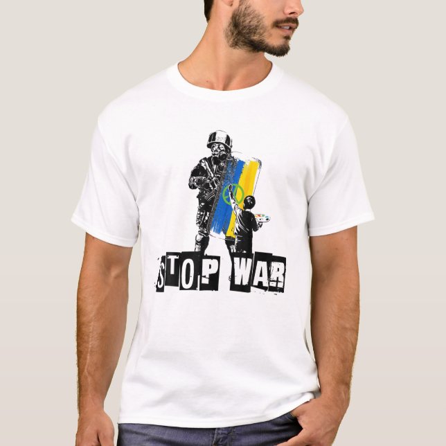 RUSSLAND UKRAINE STOPP-KRIEG FÜR DEN Weltfrieden T-Shirt (Vorderseite)