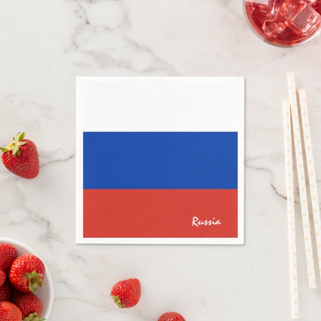 Russland und Russische Fahne Party Mode /Sportfans Serviette (Beispiel)