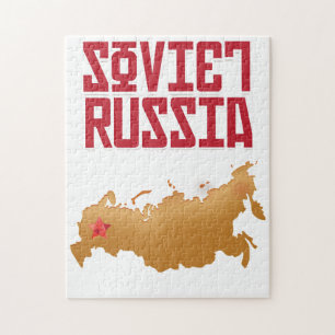 Russland Vintage Travel Poster Puzzle