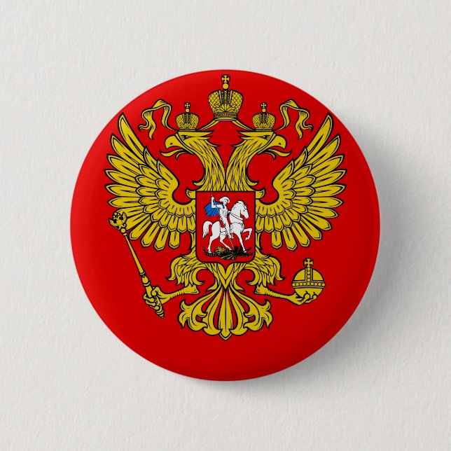 Russland-Wappen Button (Vorderseite)