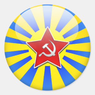 Russlands Flag Air Force Runder Aufkleber