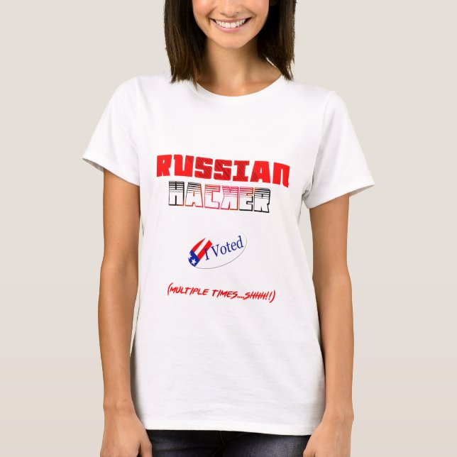 Russlands Hacker stimmte für halloween Kostümhemd T-Shirt (Vorderseite)
