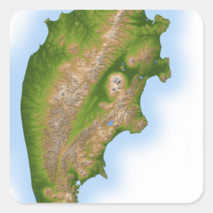 Russlands Halbinsel Kamtschatka Quadratischer Aufkleber