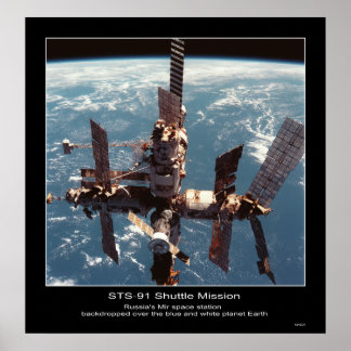 Russlands Raumstation "Mir" über PL.. - Maßgeschne Poster