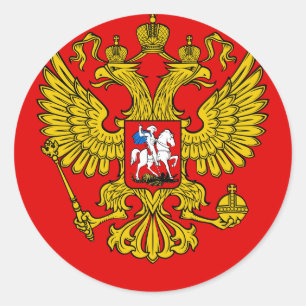 Russlandwappen Runder Aufkleber