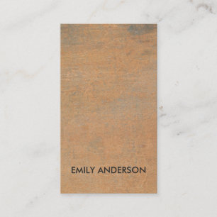 RUSSLÖSUNG KORROSIVER GRUNDORANGE METAL TEXTUIERT VISITENKARTE