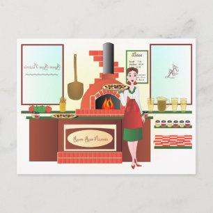 Russo Rosa Pizzeria Postkarte