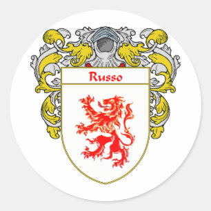 Russo-Wappen (mantled) Runder Aufkleber