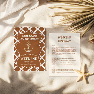 Rust Anchor Nautical Bachelorette Einladung