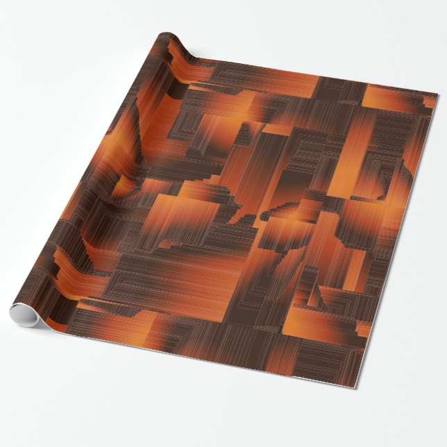 Rust Art Deco Geschenkpapier (Ungerollt)