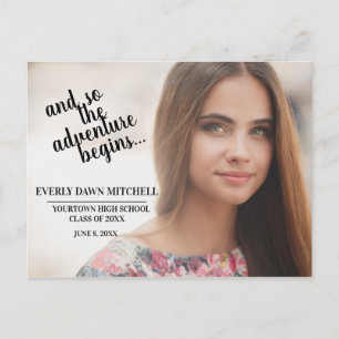 Rust (benutzerdefinierbare Farbe) Graduierungspart Postkarte