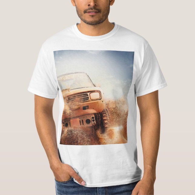 Rust Blaze: Trendy Sports Car Print T-Shirt (Vorderseite)