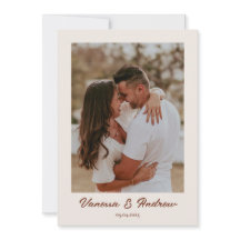 Rust Brown Boho Minimalistische Foto Hochzeit