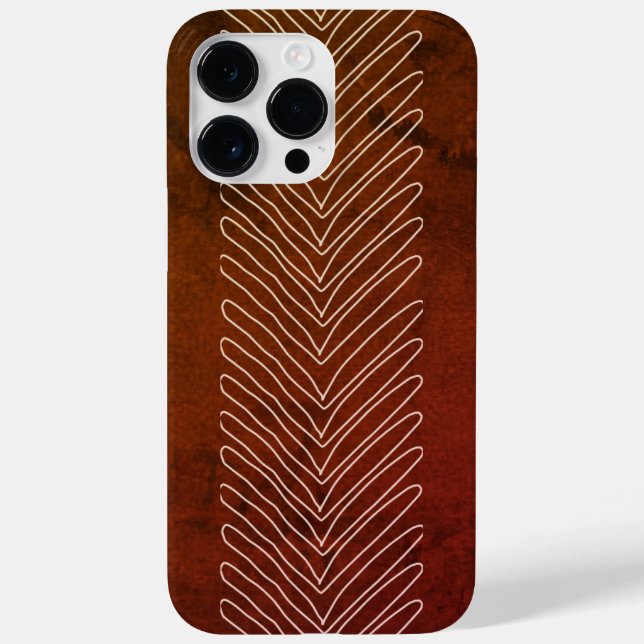 Rust Brown Modern Tribal African Arrows Case-Mate iPhone Hülle (Rückseite)