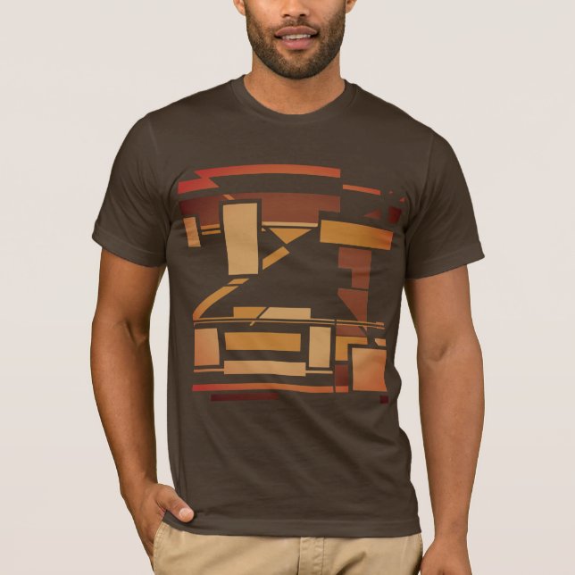 Rust Burnt Orange Brown Südwest Art inspiriert T-Shirt (Vorderseite)