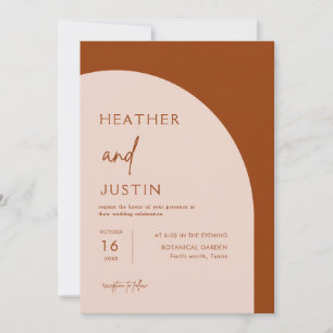 Rust Burnt Orange Terracotta Hochzeit Einladungen
