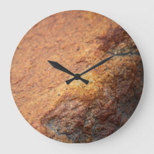 Rust Colored Granite Rock Wall Clock Große Wanduhr