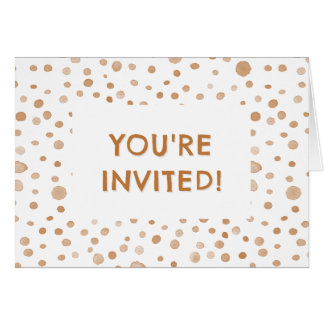 Rust Confetti Wasserfarbe Dots Geburtstag Einladun