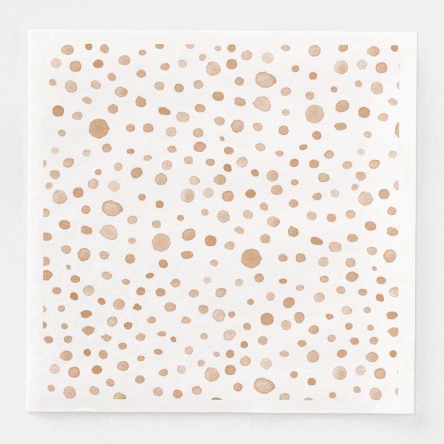 Rust Confetti Wasserfarbe Dots Papier Napkin Serviette (Vorderseite)