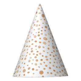 Rust Confetti Wasserfarbe Dots Party Hat Partyhütchen