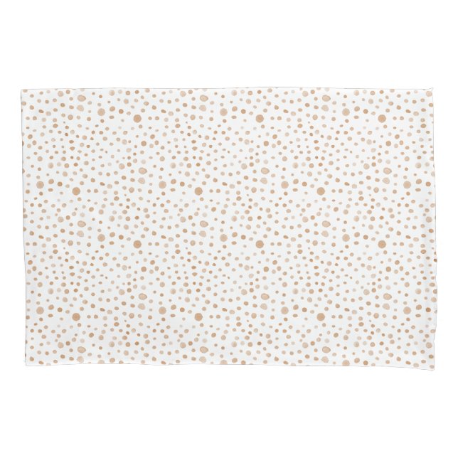 Rust Confetti Wasserfarbe Dots Pillowcase Kissenbezug (Vorderseite)