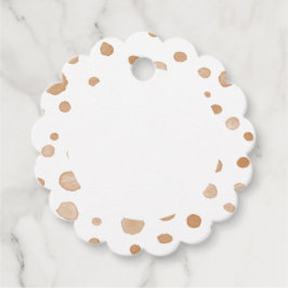 Rust Confetti Wasserfarbe Punkte Liebesmarken Geschenkanhänger