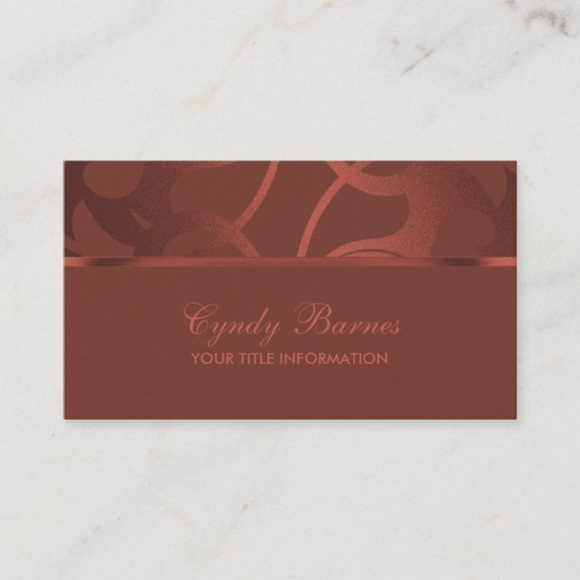 Rust Contemporary Business Card Visitenkarte (Vorderseite)