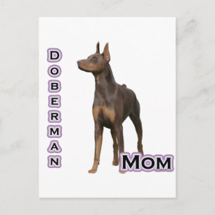 Rust Doberman Mama 4 Postkarte