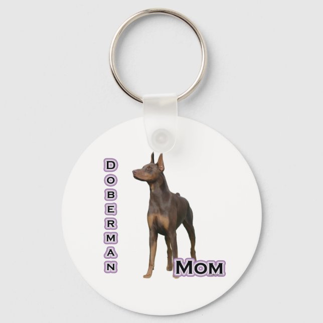 Rust Doberman Mama 4 - Schlüsselanhänger (Vorderseite)