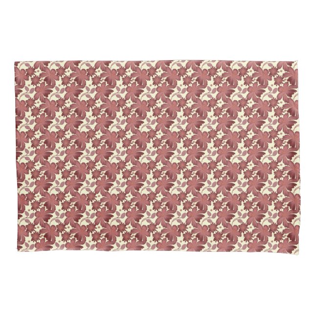 Rust Floral Leaf Pattern | Terracotta Botanical  Kissenbezug (Vorderseite)