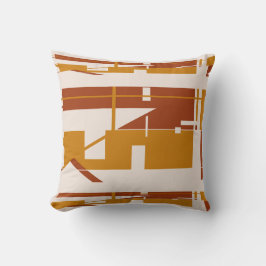 Rust Gold auf Beige Horizontal Südwest Art Look Kissen