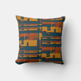 Rust Gold Dark Blue Südwest Look Große Mosaike Kissen