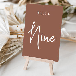 Rust Hand Scripting Table NINE Tischnummer