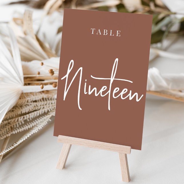 Rust Hand Scripting Table NINETEEN Tischnummer (Von Creator hochgeladen)