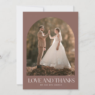 Rust Herbst Foto Liebe Dankeschön Hochzeit Danksag Dankeskarte