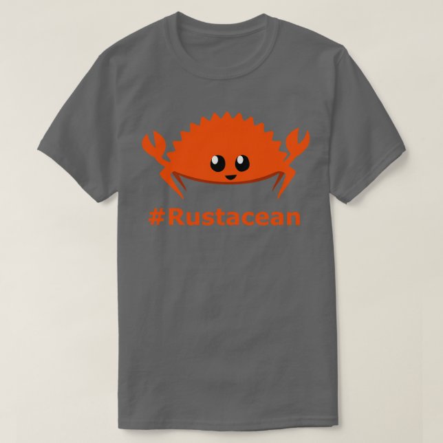 Rust Language Lang unoffiziell Mascot Ferris the c T-Shirt (Design vorne)